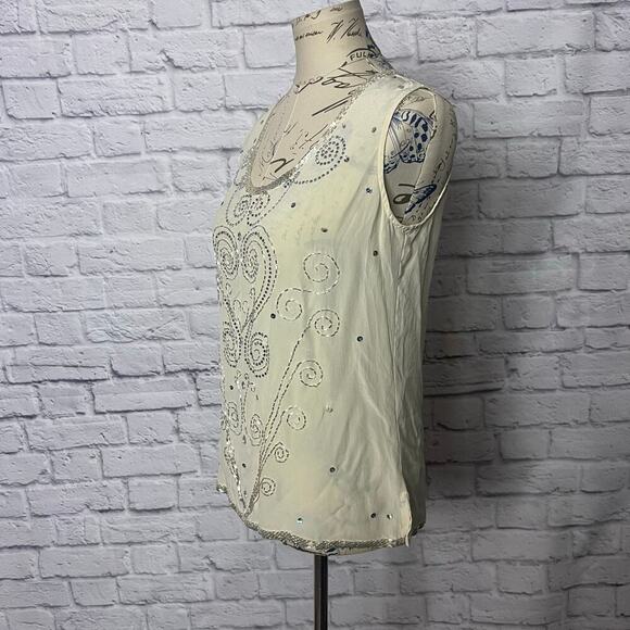 Vintage Diane Gilman Silk Beaded Tank - Picture 8 of 14
